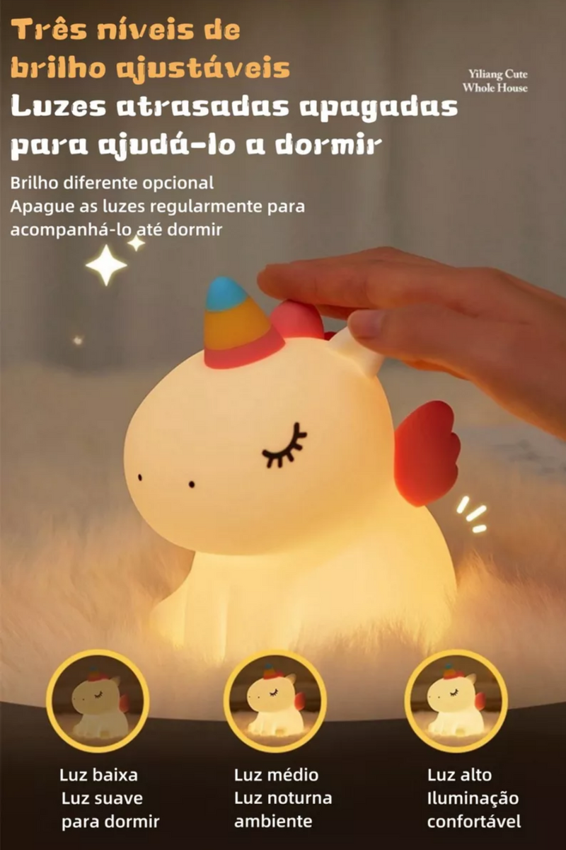 Luminária Unicórnio para Quarto Infantil