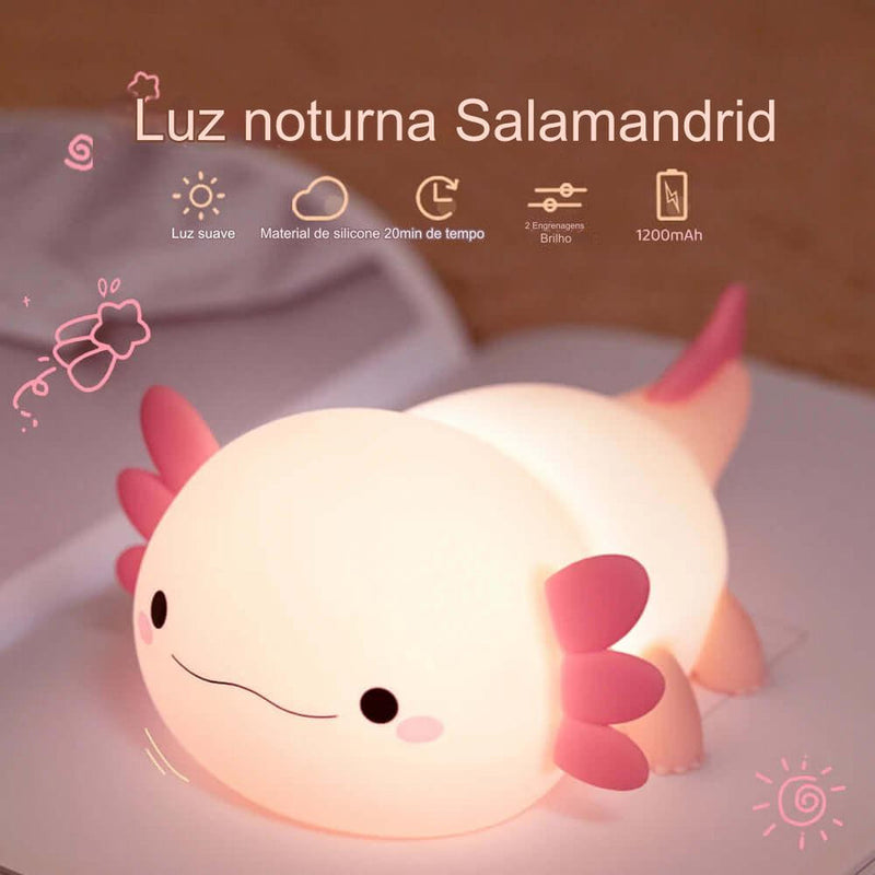 Mine Luminária Axolotl