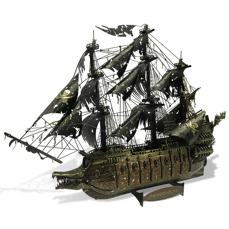 Holandês Voador Modelo Kits de Construção Navio Pirata- Metal Puzzle 3D