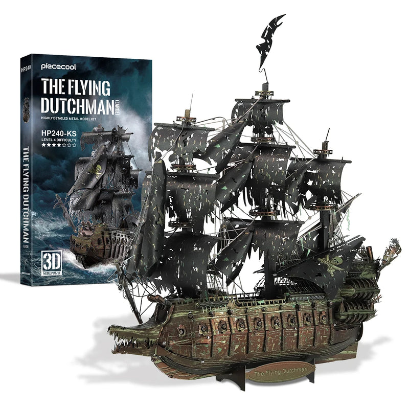 Holandês Voador Modelo Kits de Construção Navio Pirata- Metal Puzzle 3D