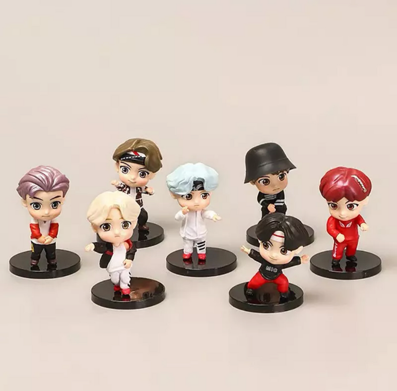 Mini Bonecos BTS - Conjunto Completo de 7 Integrantes