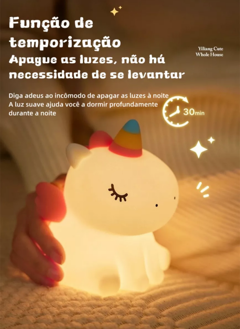 Luminária Unicórnio para Quarto Infantil