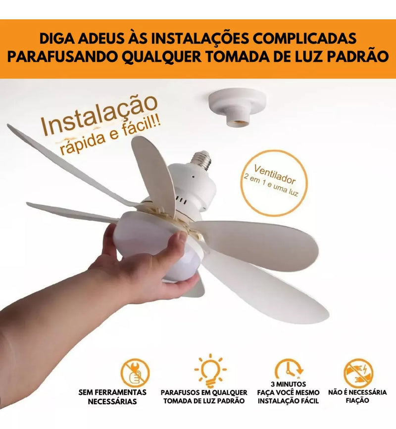 Ventilador de Teto com Função de Escurecimento Remoto Bivolt