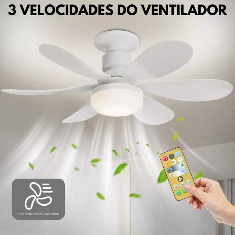 Ventilador de Teto com Função de Escurecimento Remoto Bivolt