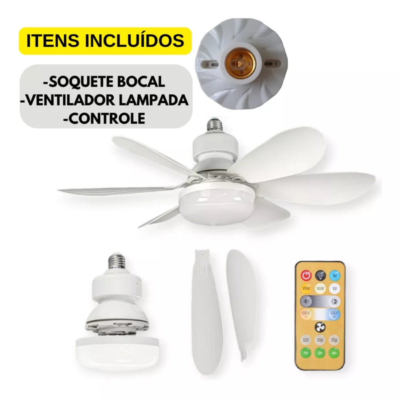 Ventilador de Teto com Função de Escurecimento Remoto Bivolt